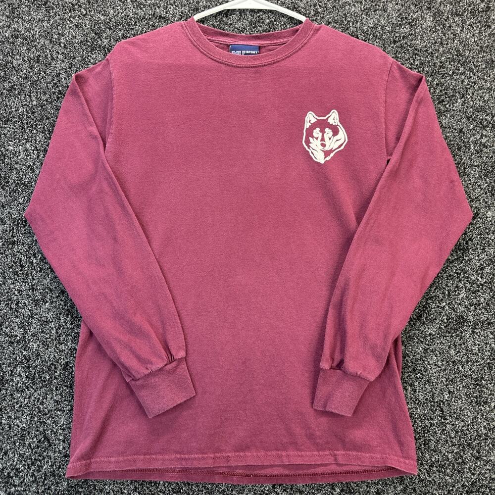 Vintage Y2K MV Sport Lake Hamilton Wolves Shirt Small Maroon Long Sleeve USA